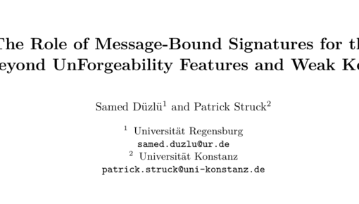 The Role of Message-Bound Signatures for the Beyond UnForgeability Features and Weak Keys