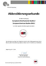 Akkreditierungsurkunde Europäisch-Amerikanische Studien M.A.